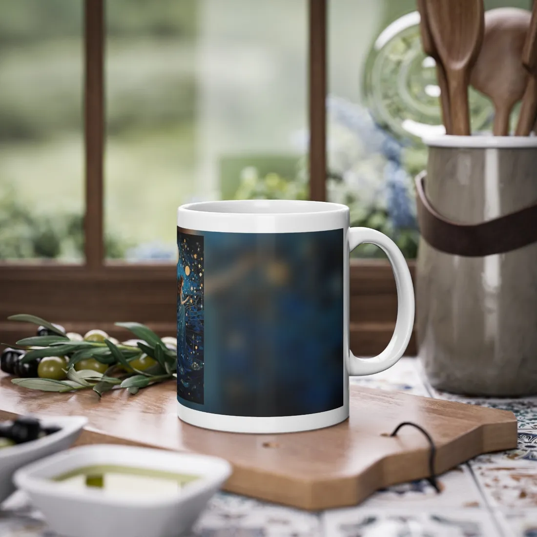 Medieval Gothic Stained Glass Window: Masterpiece of Church Art - Mug