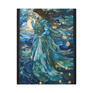 Woman in Blue Night Sky Canvas Print