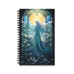 Woman in Stained Glass Window Spiral Notebook