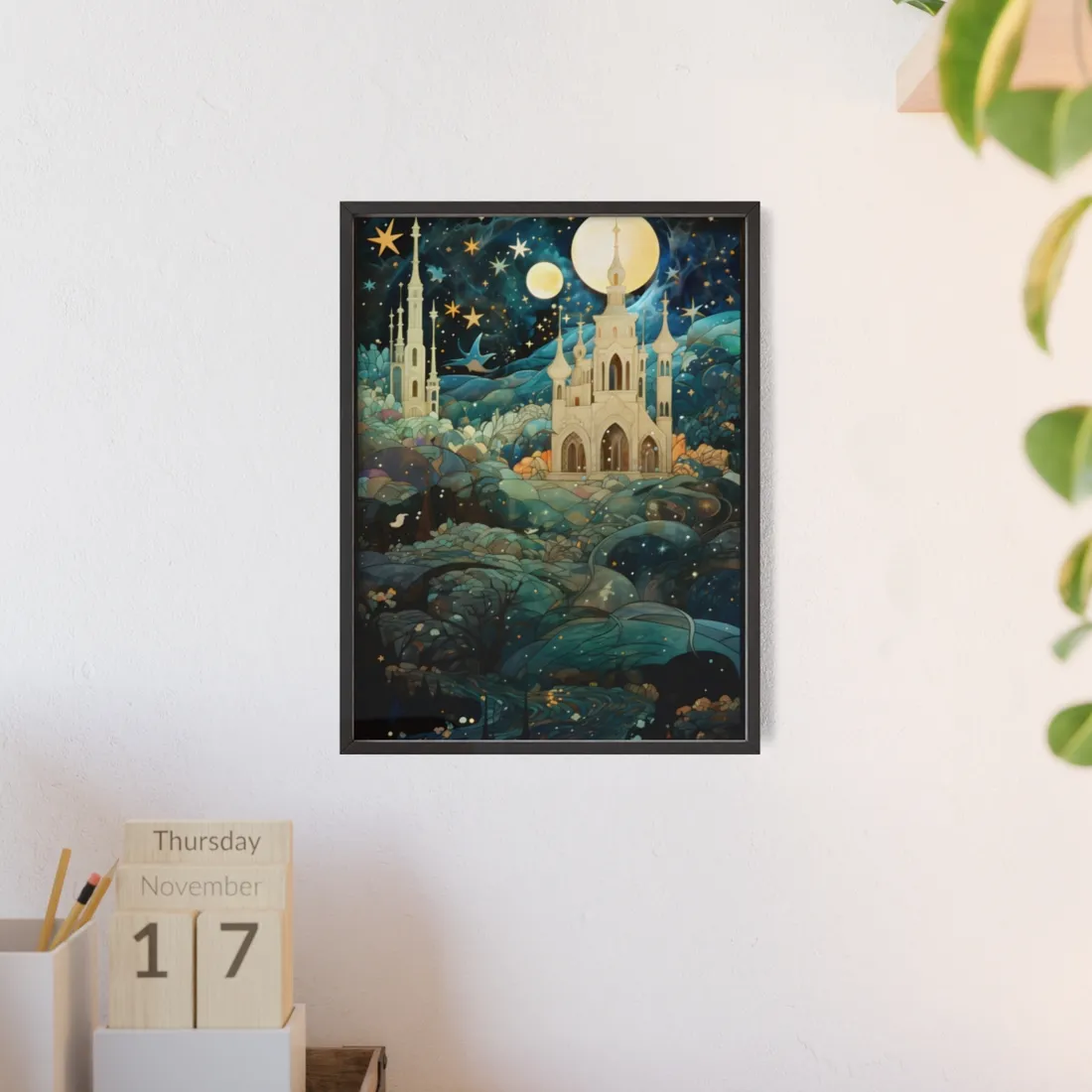 Medieval Stained Glass: Intricate Church Windows Art - Framed Poster