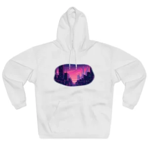 Neon Dusk Cityscape Hoodie