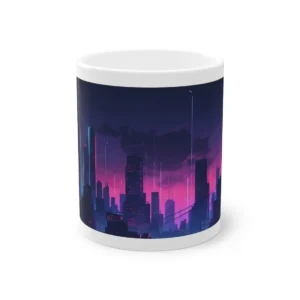 Purple Dusk City Skyline Mug