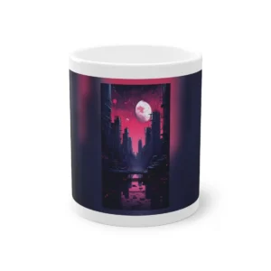 Neon Moonlit Metropolis Mug