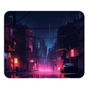 Parked Car on Night Street Mouse Pad
