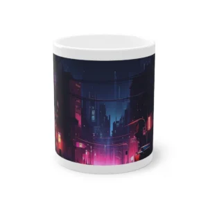 Parked Car on Night Street Mug