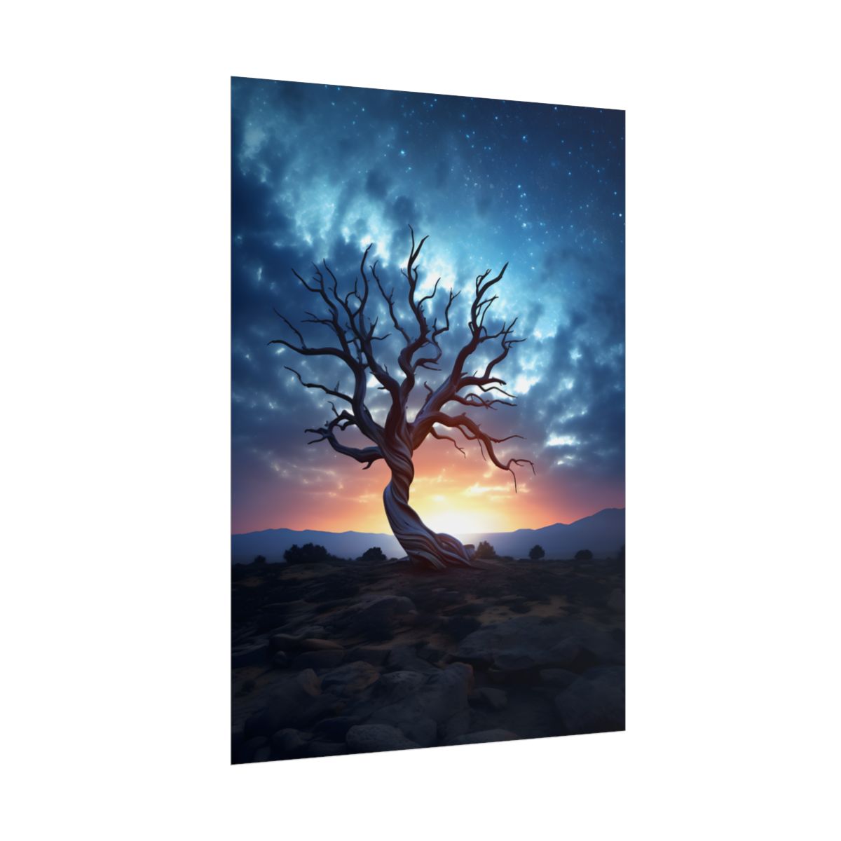 Mesmerizing Galactic Stargazing: A Serene Space Artwork - Poster