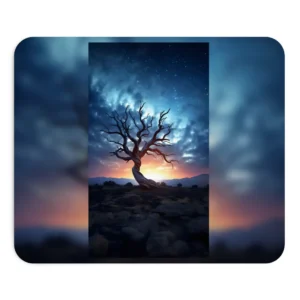 Bare Twisted Tree at Dusk Mouse Pad