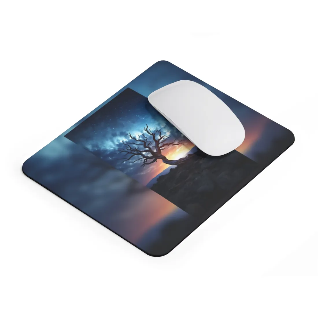 Mesmerizing Galactic Stargazing: A Serene Space - Mouse Pad