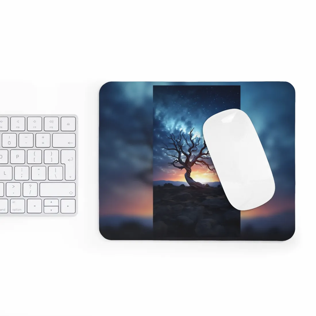 Mesmerizing Galactic Stargazing: A Serene Space - Mouse Pad