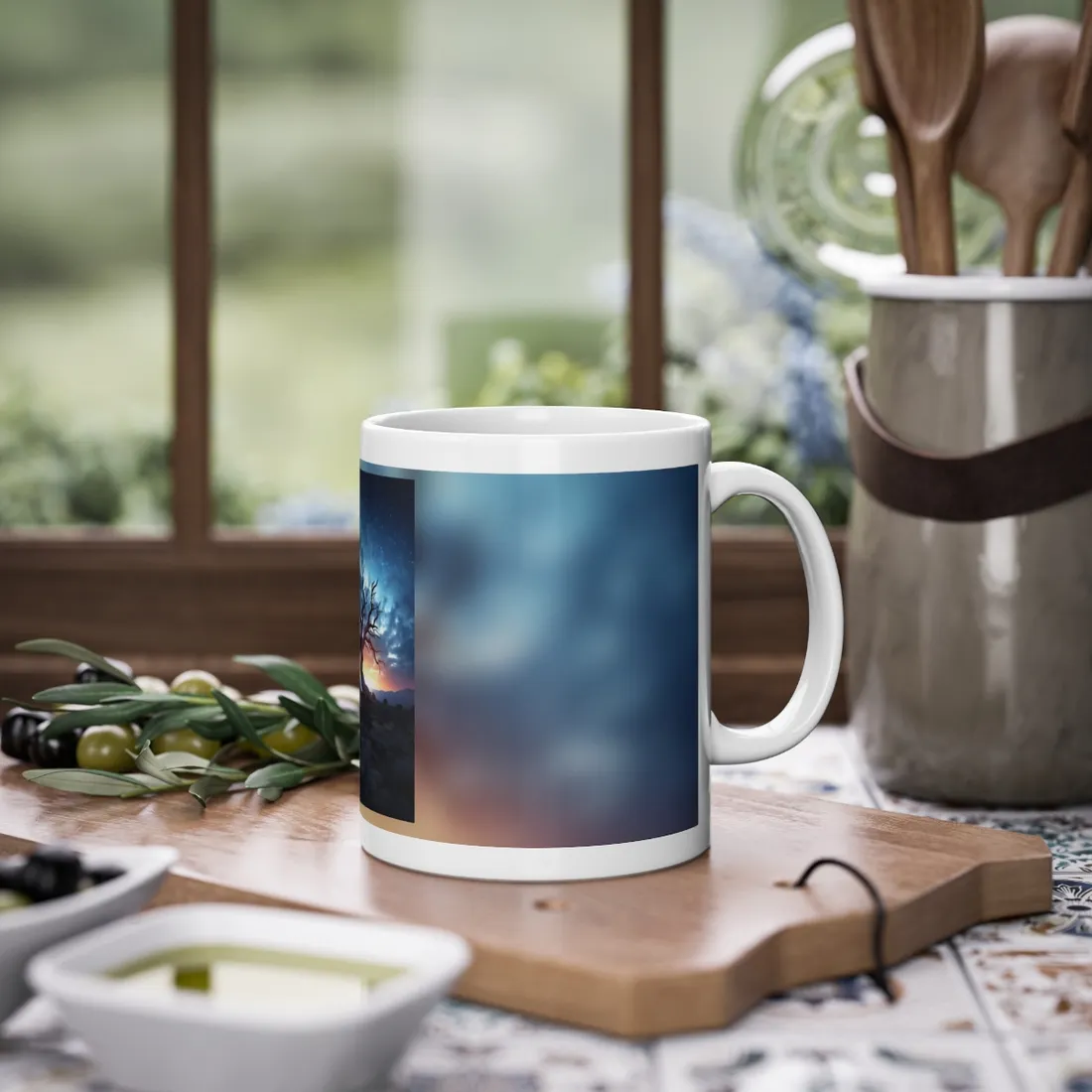 Mesmerizing Galactic Stargazing: A Serene Space - Mug