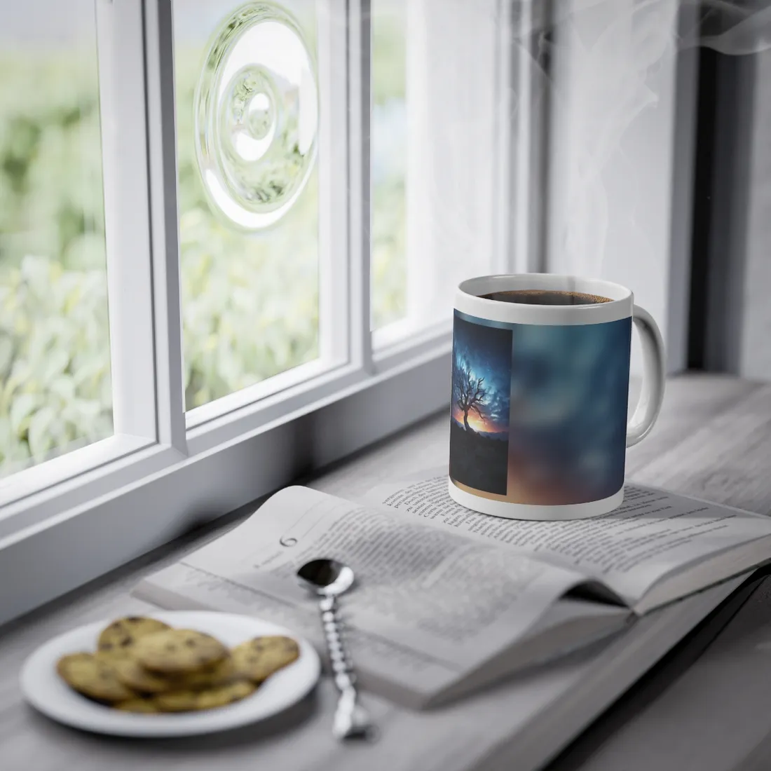 Mesmerizing Galactic Stargazing: A Serene Space - Mug