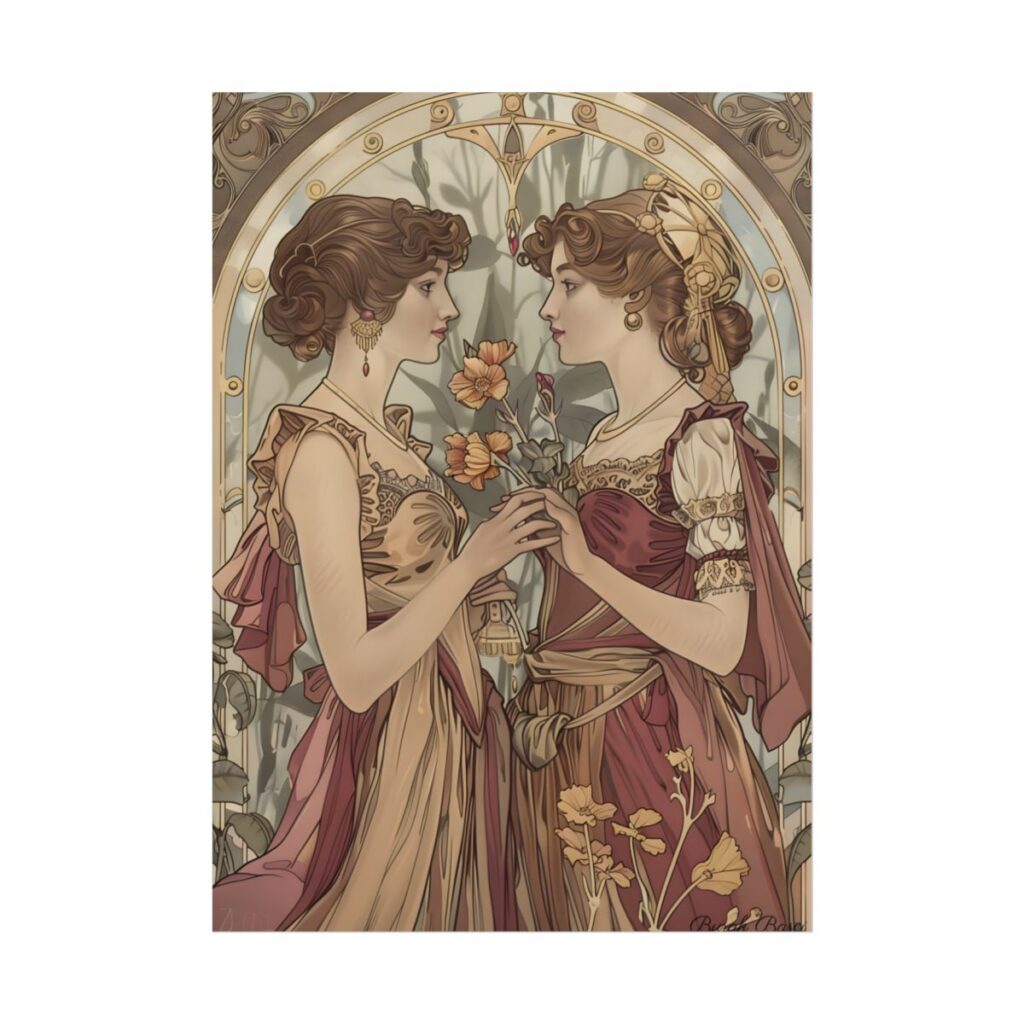 Middle Eastern Floral Beauty: Traditional Attire Digital Art - Poster