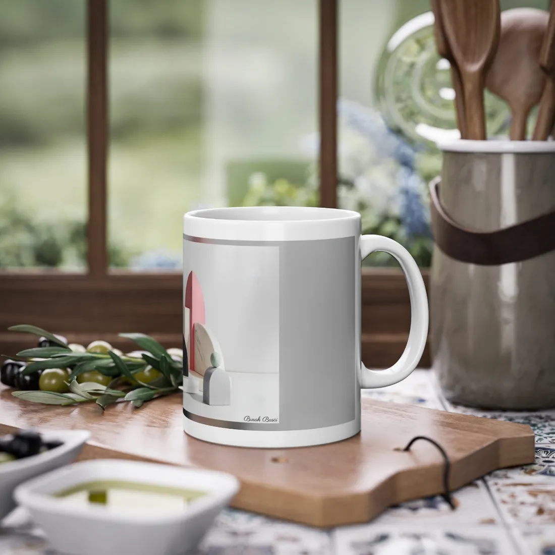 Minimalist Black & White Geometry Product Design - Mug