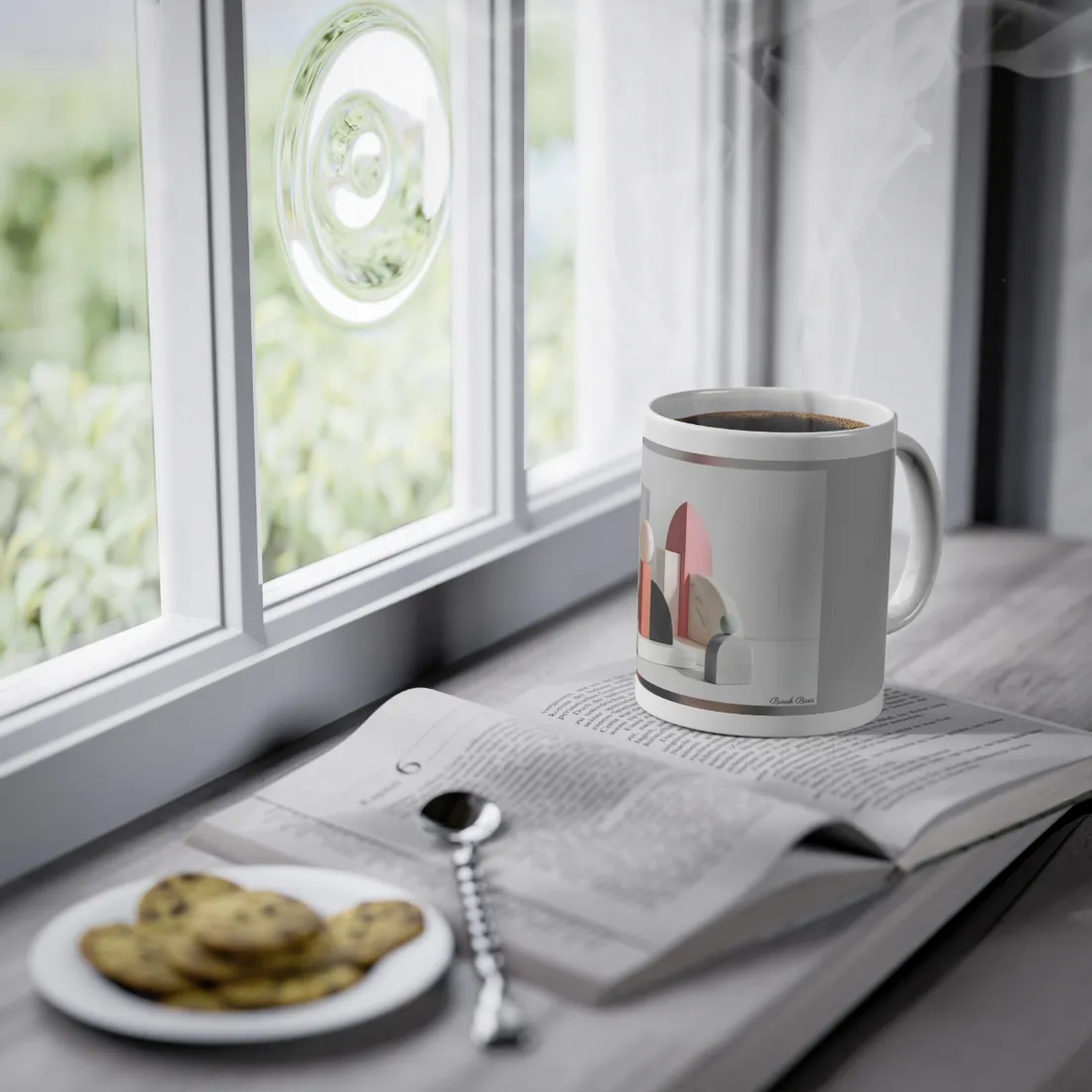 Minimalist Black & White Geometry Product Design - Mug