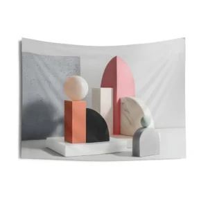 Geometric Shapes Still Life Wall Tapestry