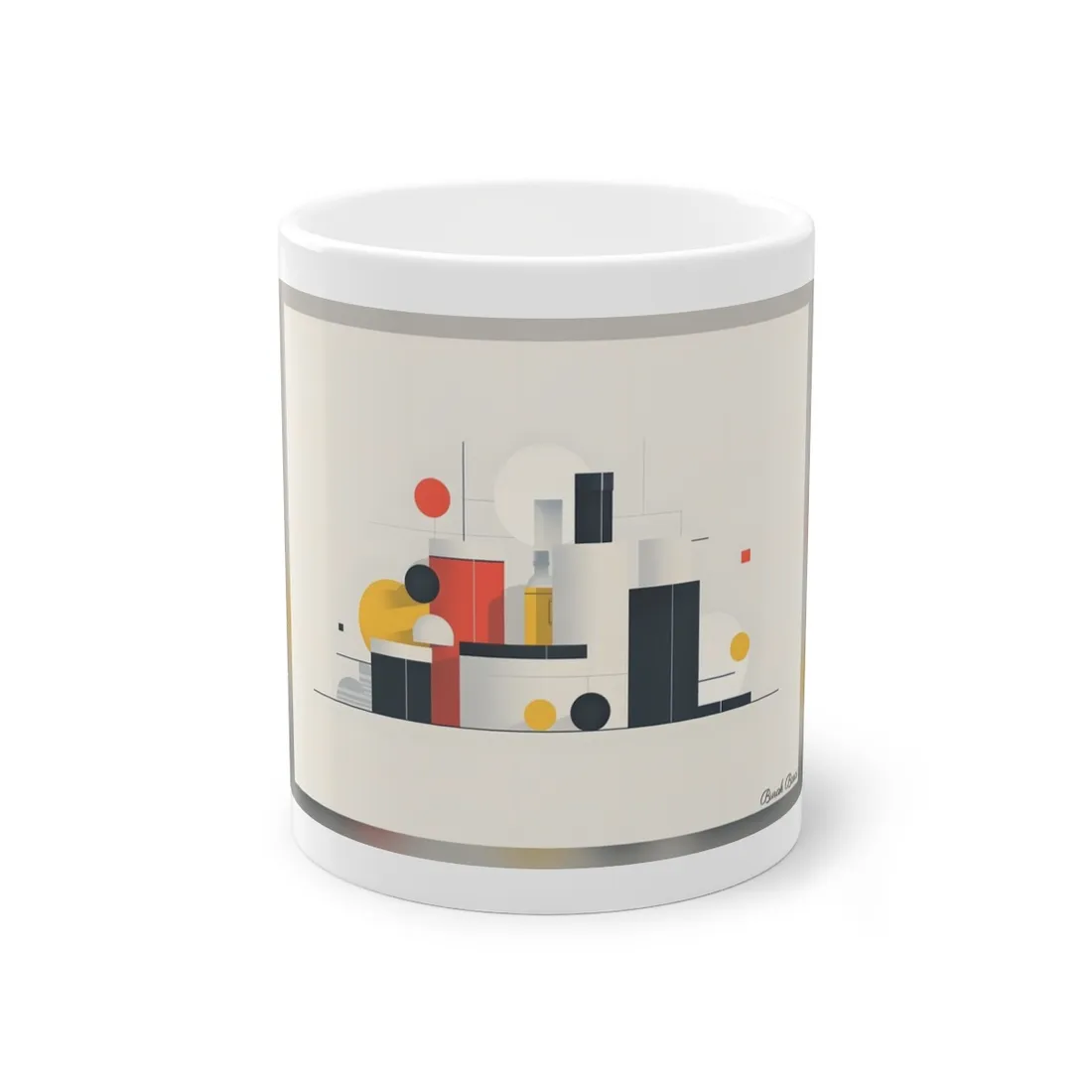 Minimalist Digital Art: Bold Blue Green - Mug