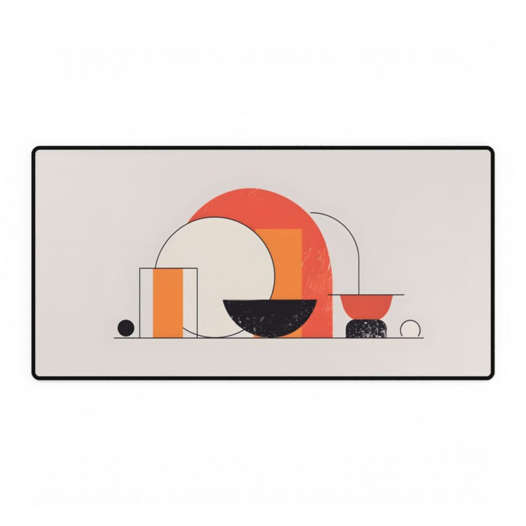 Minimalist Digital Product Design: Bold Block Artwork - Desk Mat