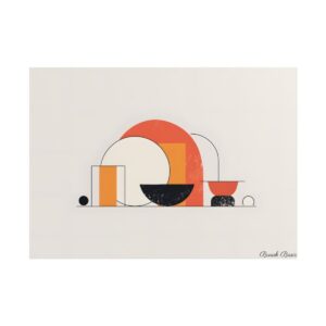 Orange Arch Bowl Still Life Poster