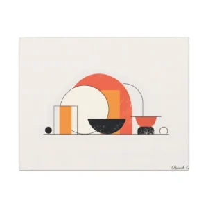 Orange Arch Bowl Still Life Canvas Print
