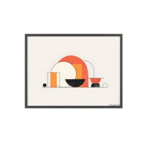 Orange Arch Bowl Still Life Framed Poster