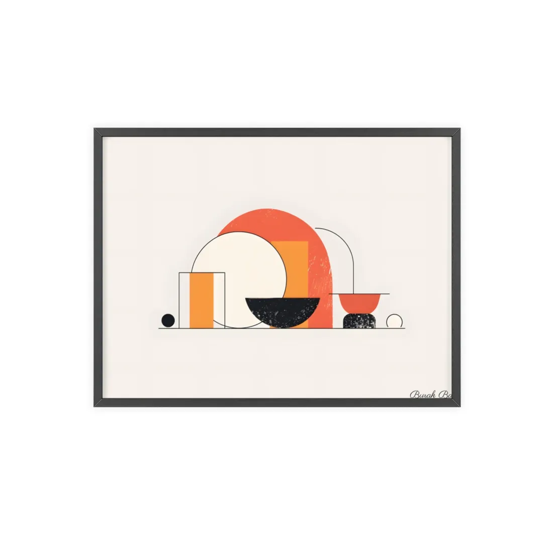 Minimalist Digital Product Design: Bold Block - Framed Poster