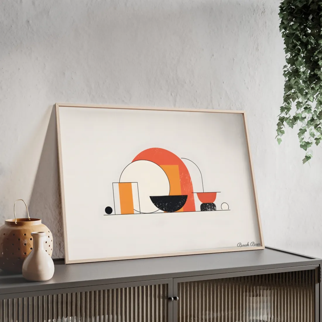 Minimalist Digital Product Design: Bold Block - Framed Poster