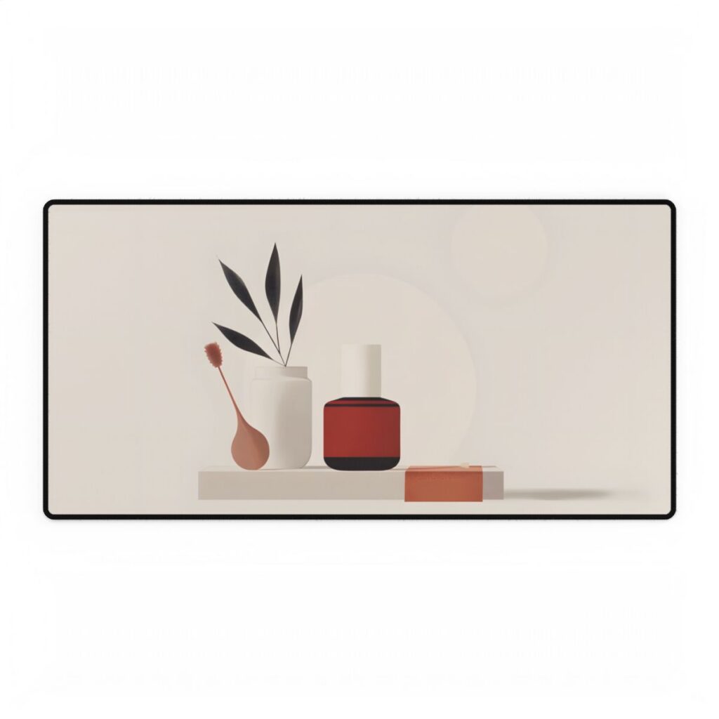 Minimalist Electronic Device: Bold Modern Art Illustration - Desk Mat