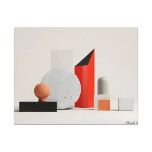 Red Prism Still Life Canvas Print