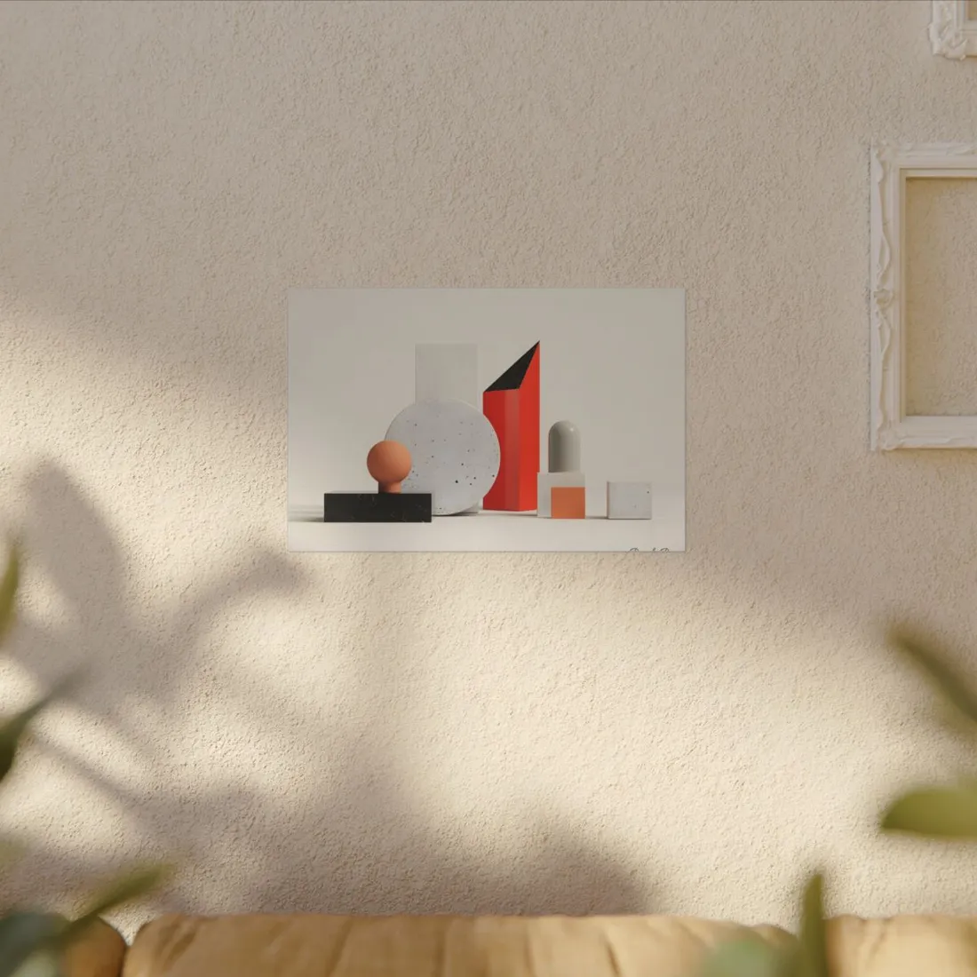 Minimalist Geometric Design: Modern Accessory - Canvas