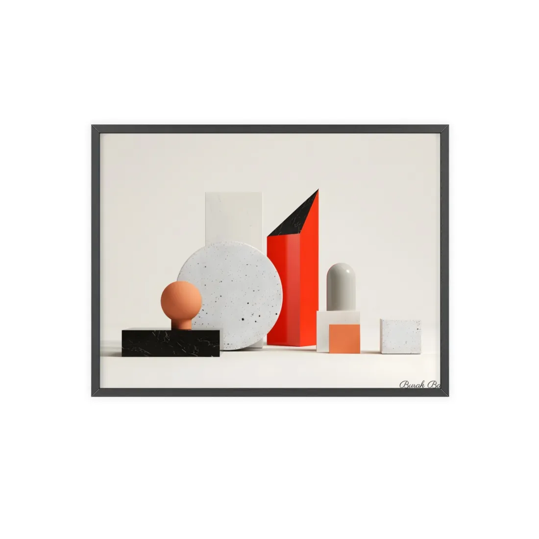Minimalist Geometric Design: Modern Accessory - Framed Poster