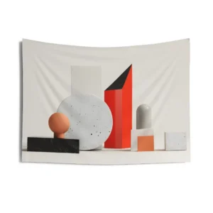 Red Prism Still Life Wall Tapestry