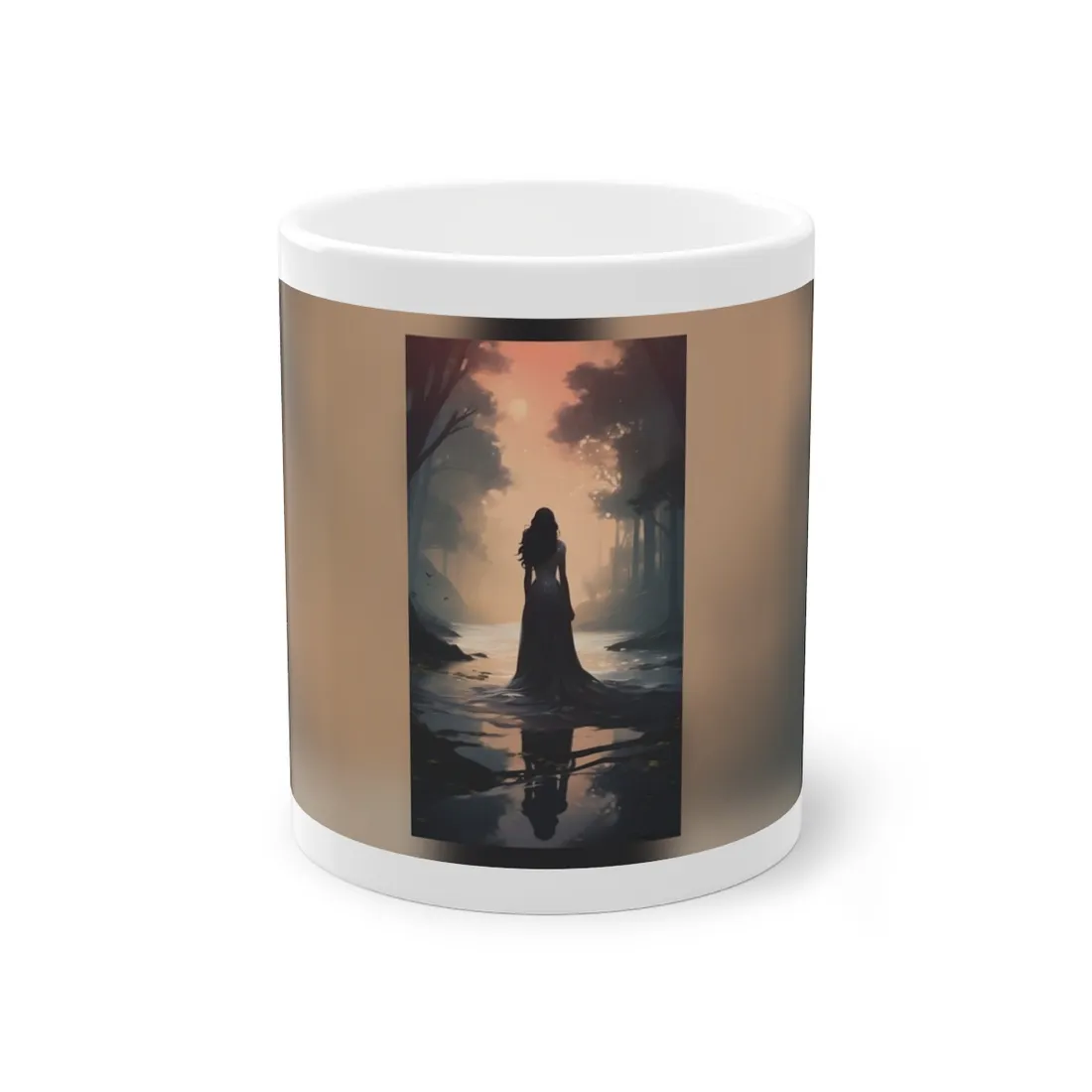 Minimalist Geometric: White Wall with Vertical Lines - Mug
