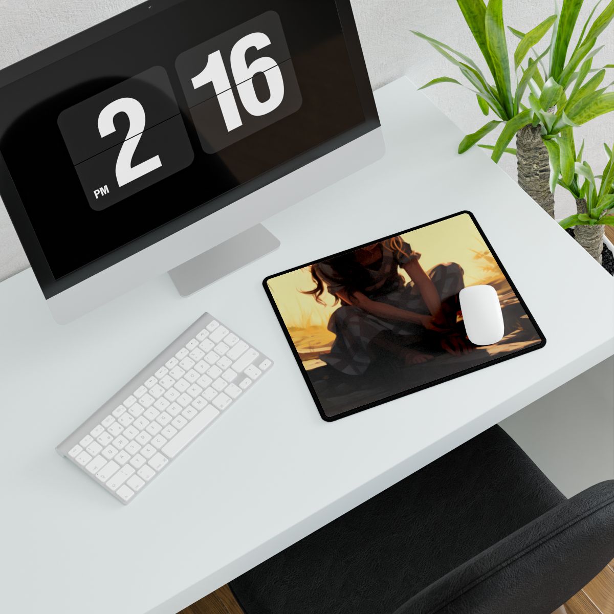 Minimalist Industrial Design: Close-up Artwork - Desk Mat