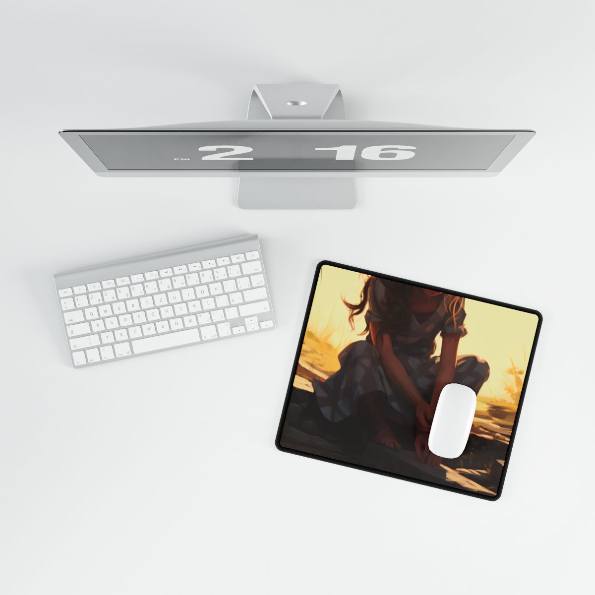 Minimalist Industrial Design: Close-up Artwork - Desk Mat
