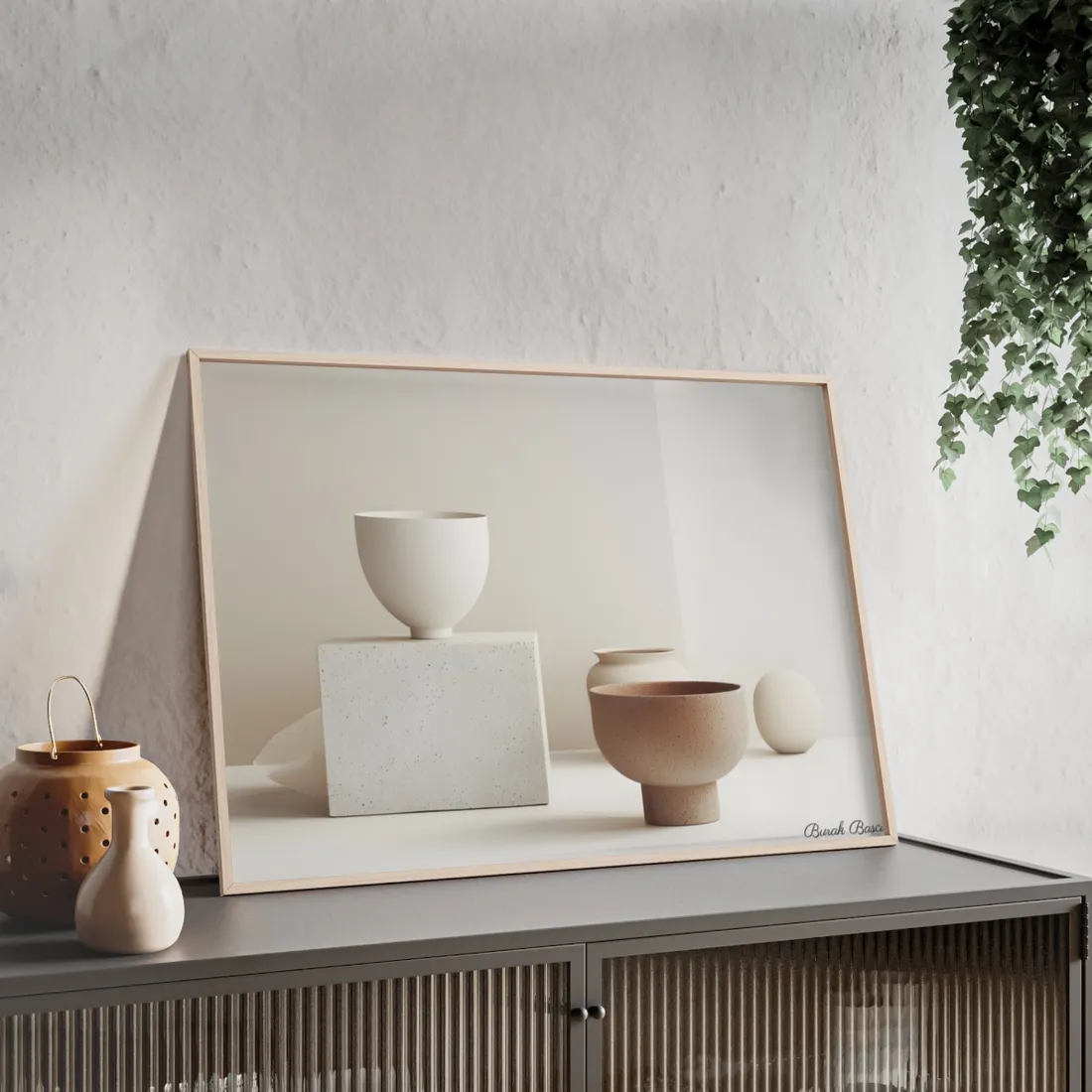 Minimalist Modern Geometry: Artwork Design Product - Framed Poster
