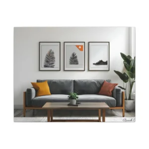 Three Framed Prints Above Sofa Canvas Print