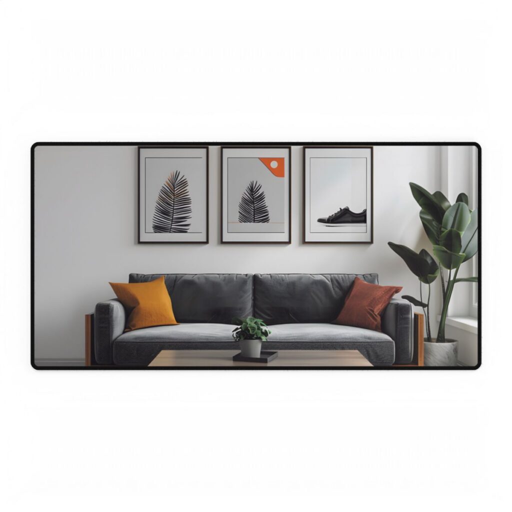 Minimalist Modern Living Room: Simple Furniture Art - Desk Mat