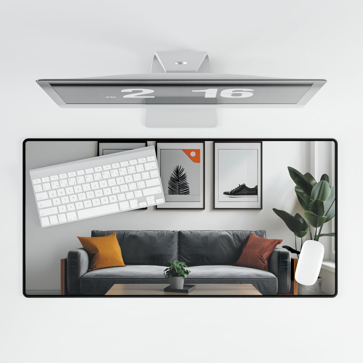 Minimalist Modern Living Room: Simple Furniture Art - Desk Mat