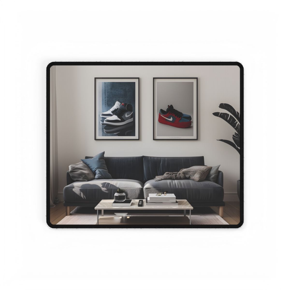 Minimalist Modern Living Room: Simple yet Stylish Artwork - Desk Mat