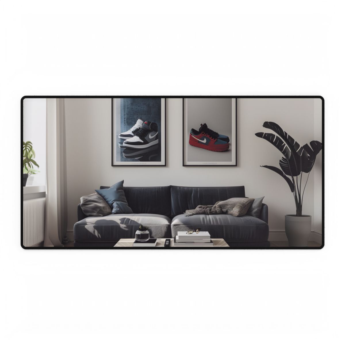 Minimalist Modern Living Room: Simple yet Stylish Artwork - Desk Mat