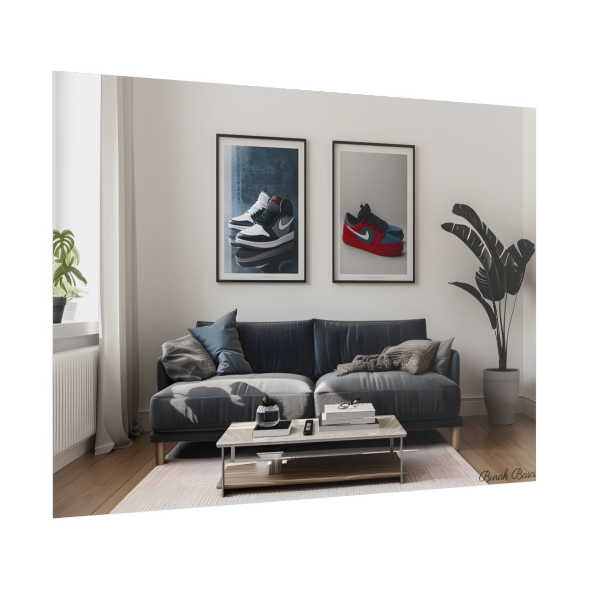 Minimalist Modern Living Room: Simple yet Stylish Artwork - Poster