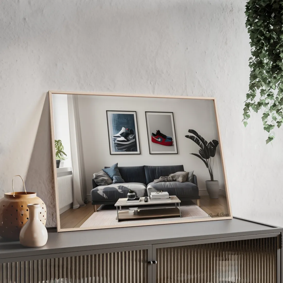 Minimalist Modern Living Room: Simple yet Stylish - Framed Poster