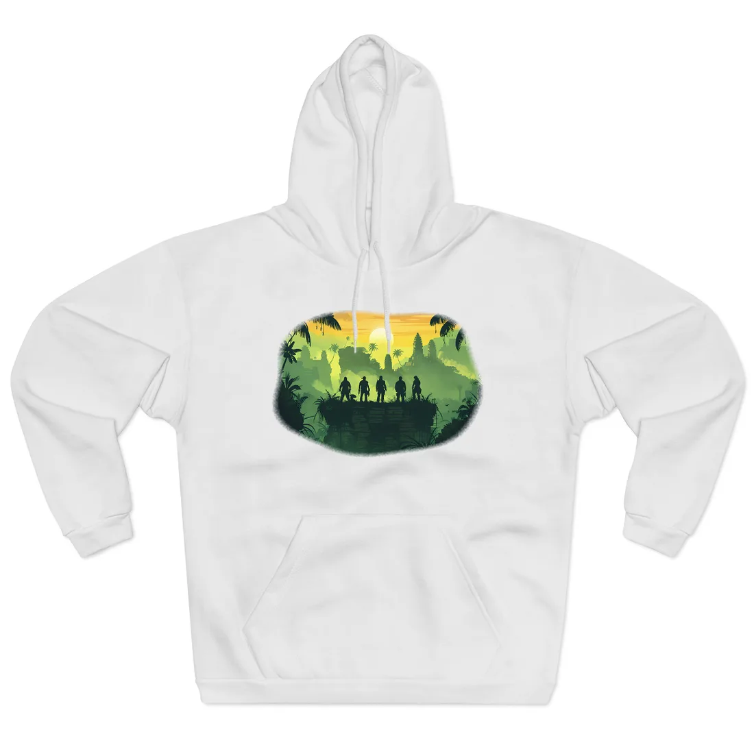 Minimalist Nathan Drake Illustration: Monochromatic Art - Hoodie (White)