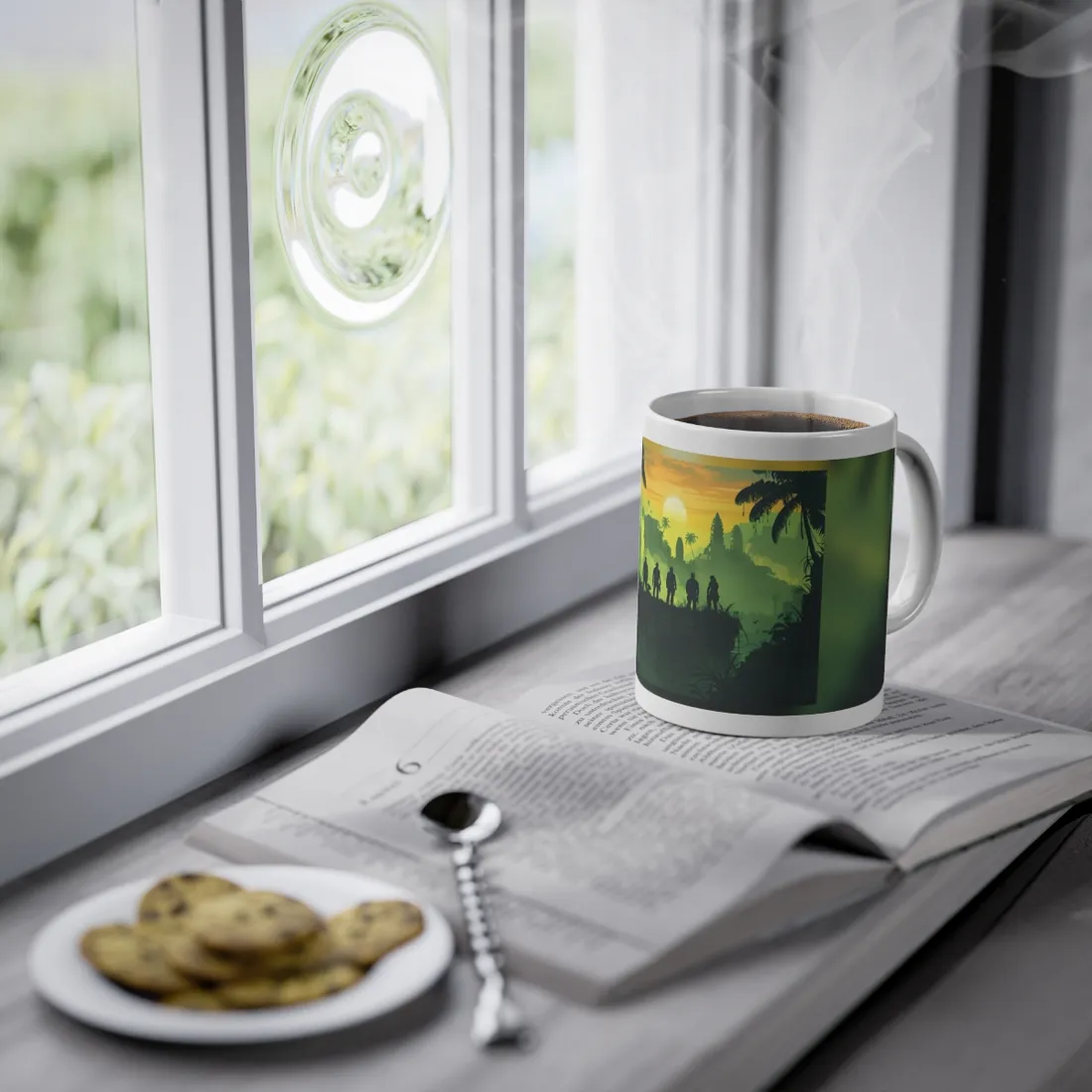 Minimalist Nathan Drake Illustration: Monochromatic Art - Mug