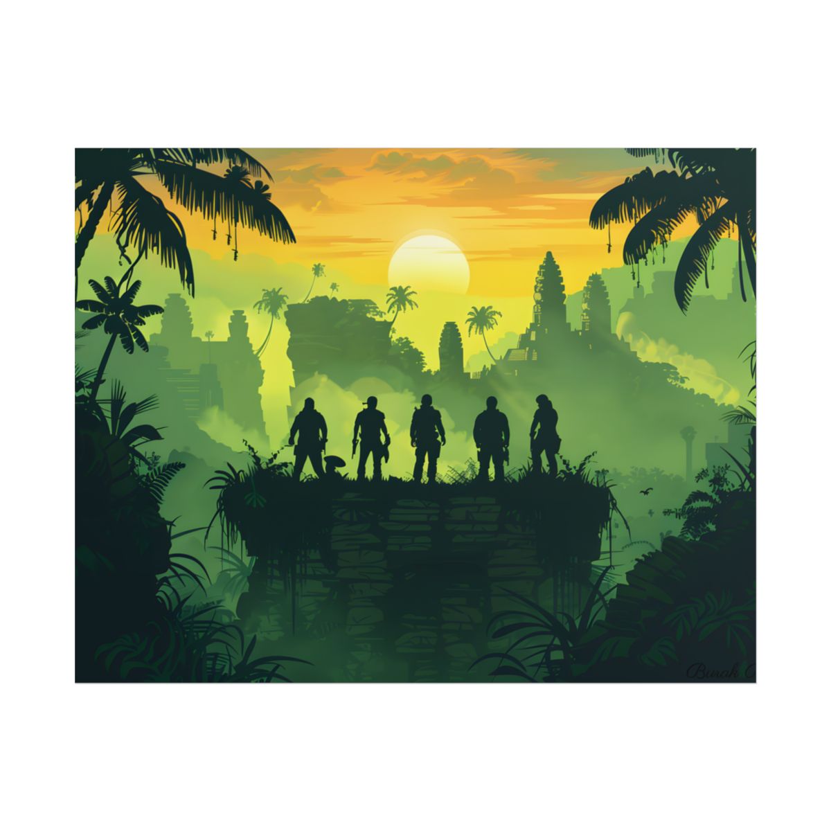 Minimalist Nathan Drake Illustration: Monochromatic Art - Poster