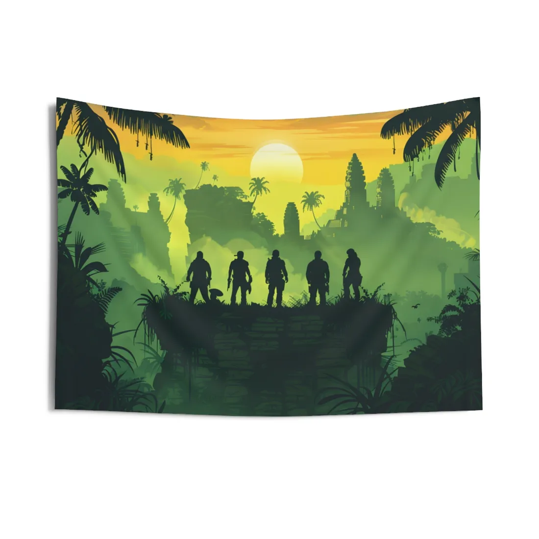 Minimalist Nathan Drake Illustration: Monochromatic Art - Wall Tapestry