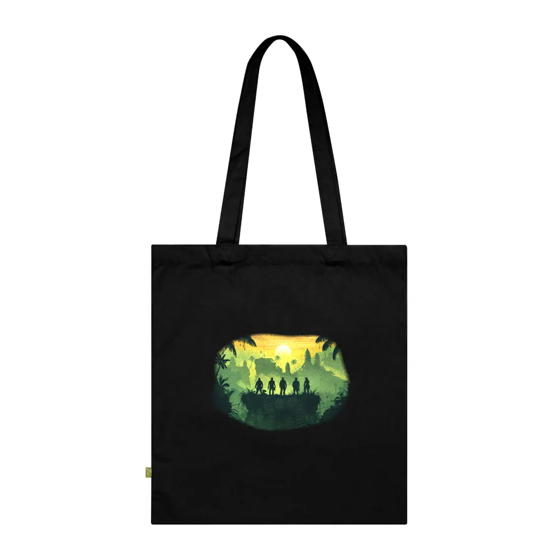 Minimalist Nathan Drake Illustration: Monochromatic Art - Tote Bag (Black)