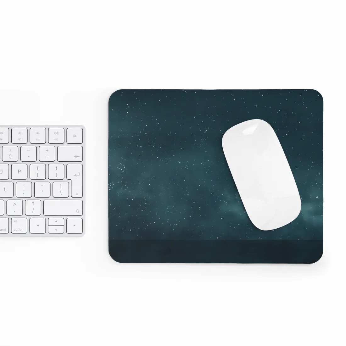 Minimalist Night Serenade: Blue-Gray Sky - Mouse Pad