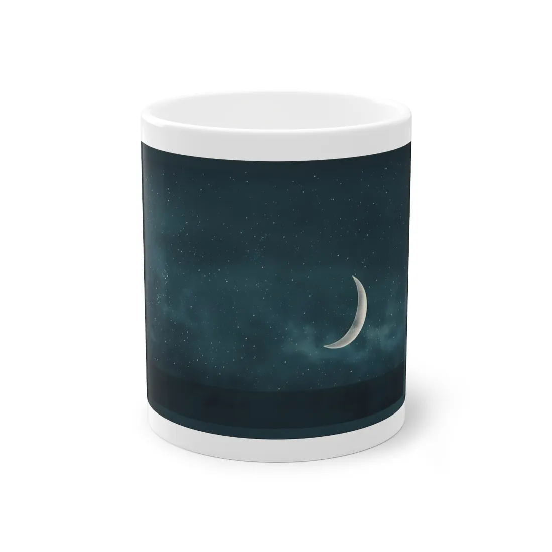 Minimalist Night Serenade: Blue-Gray Sky - Mug