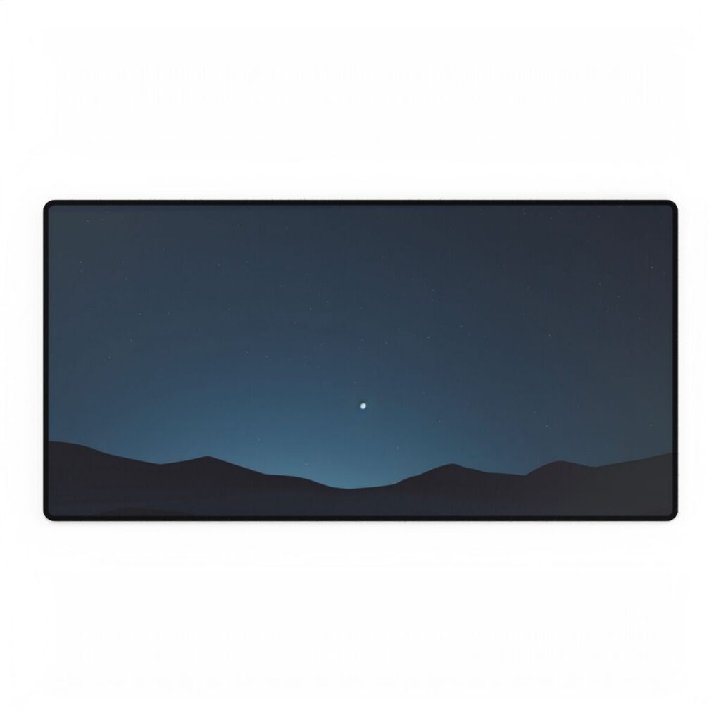 Minimalist Night Sky: Abstract Starry Art - Desk Mat
